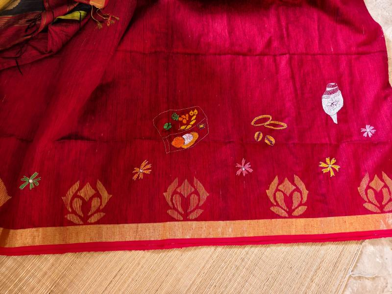 Durga Jamkantha Matka Silk saree