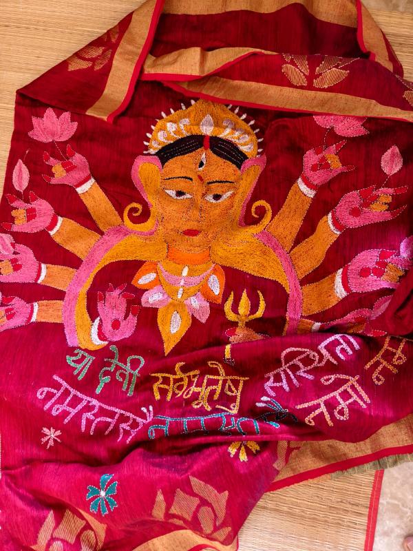 Durga Jamkantha Matka Silk saree