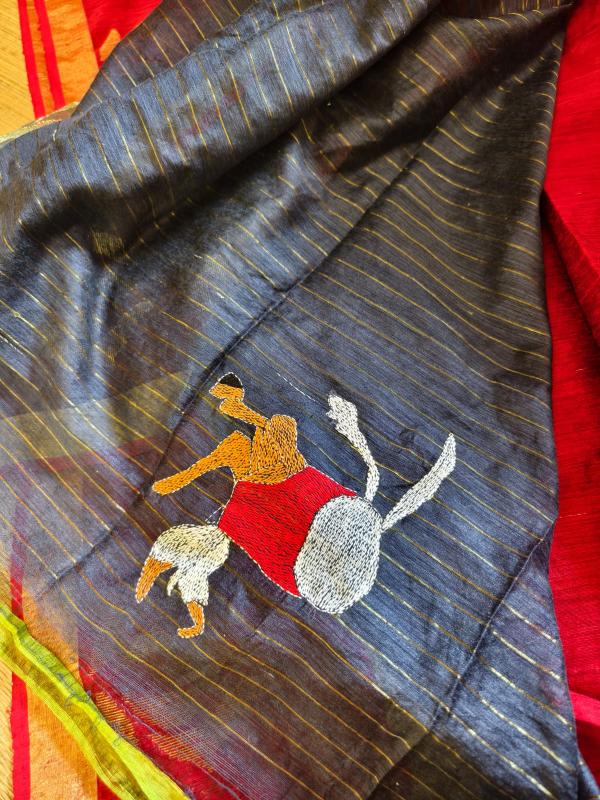 Durga Jamkantha Matka Silk saree