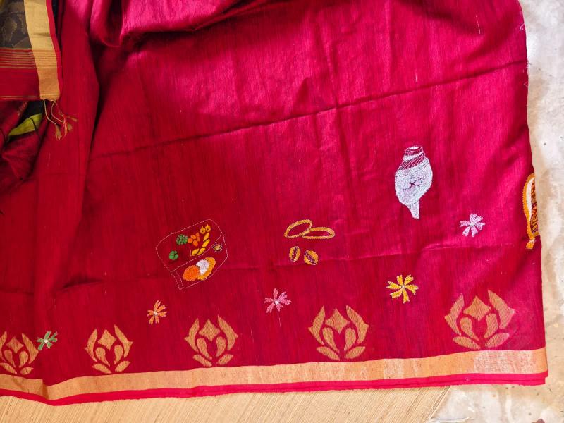 Durga Jamkantha Matka Silk saree