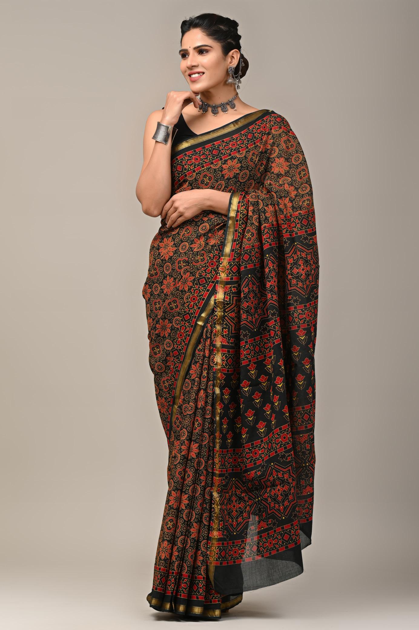 Mul Mul Cotton Saree, Handpainted sarees