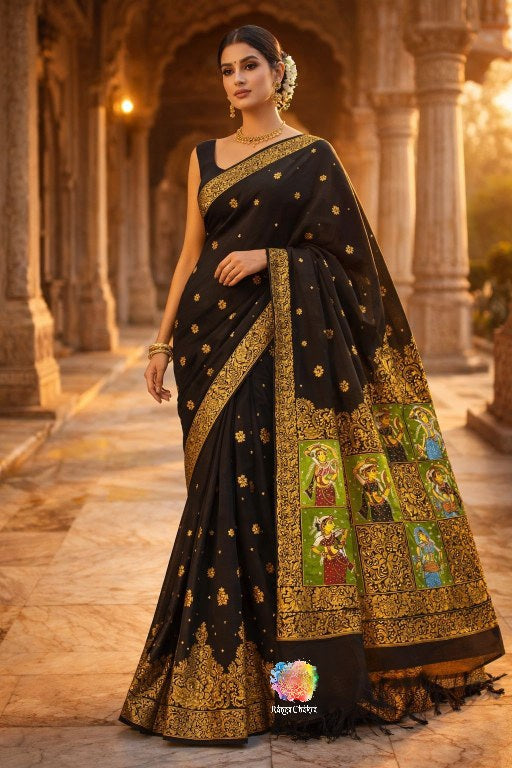 Tanjore Shringar श्रृंगार Handpainted Saree