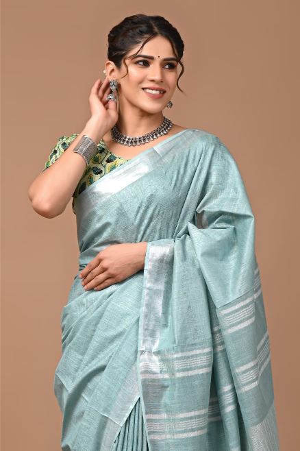Sage Blue Saree
