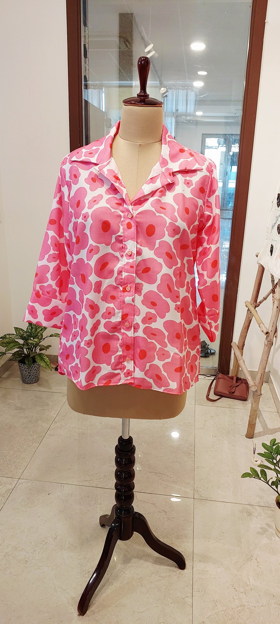 Pink Flower Quirky Shirt