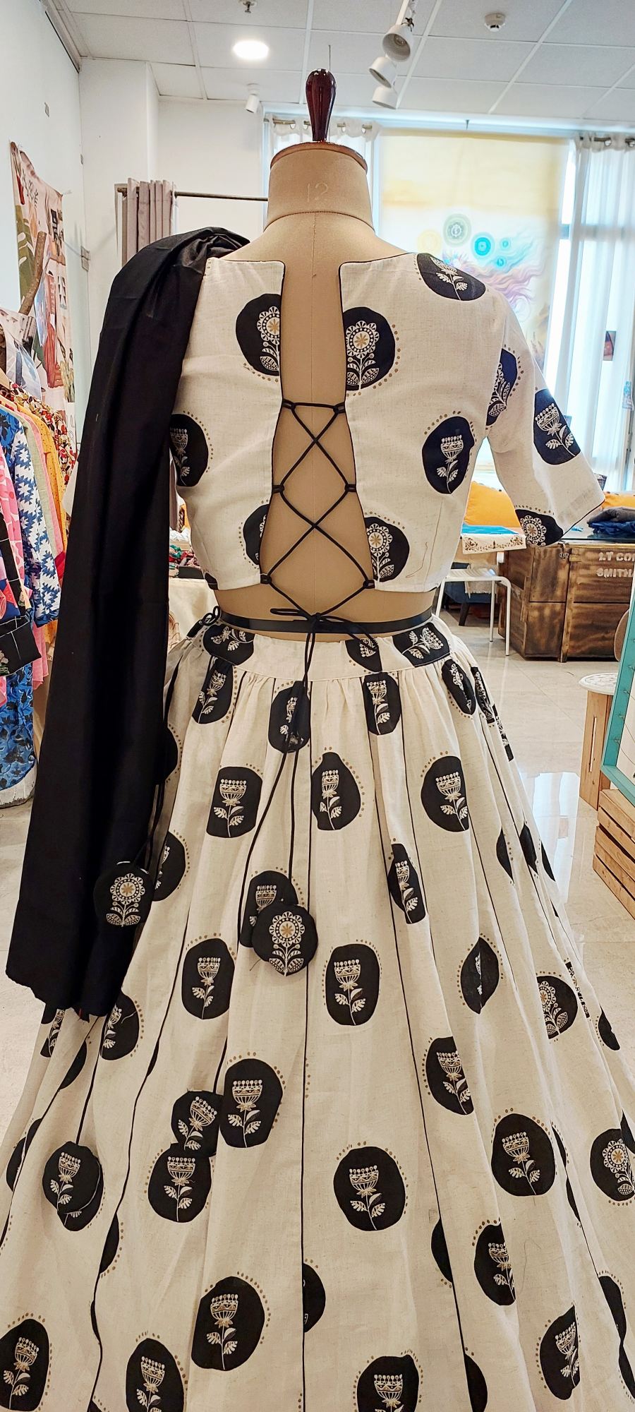 Royal Ivory Cotton Lehenga set