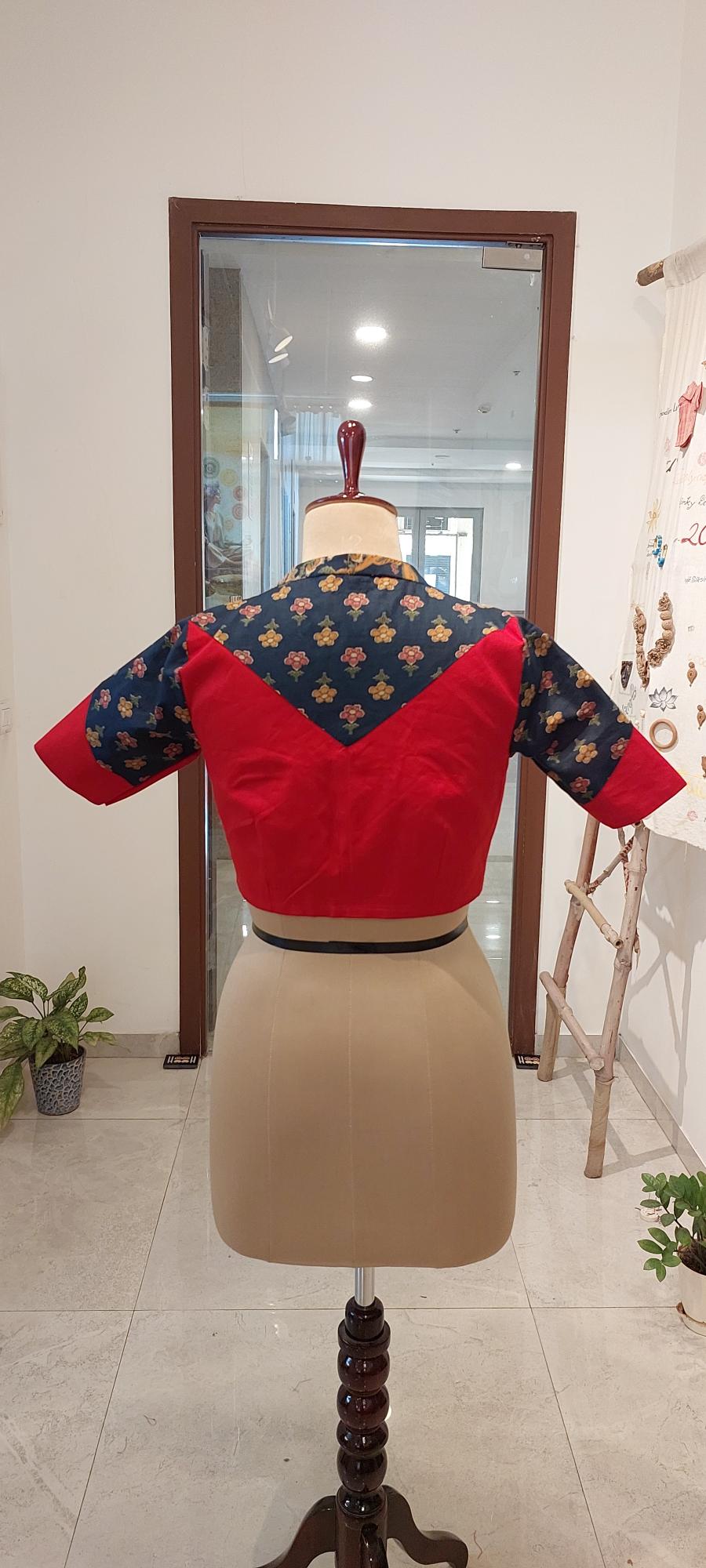 Red Ajrakh Blouse