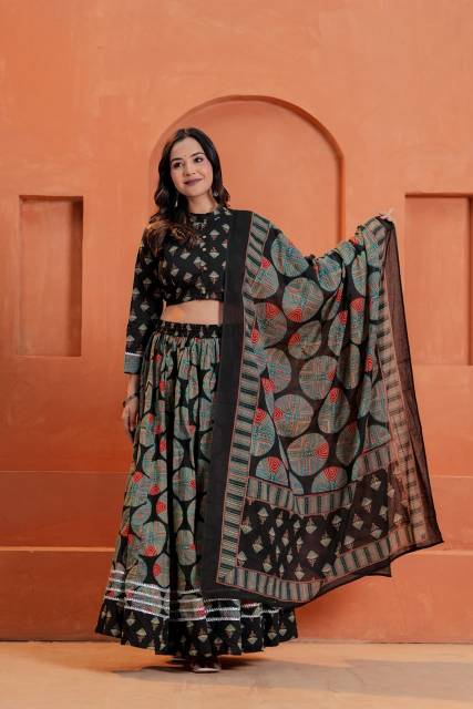 Abstract Lehenga Set