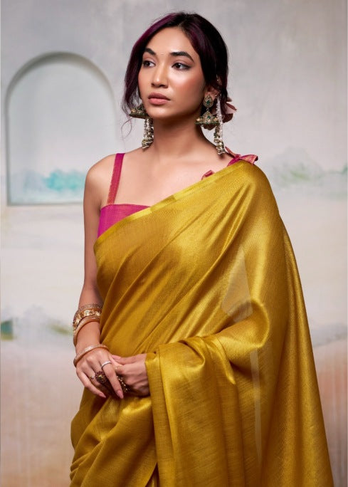 Golden Tissue Silk Saree
