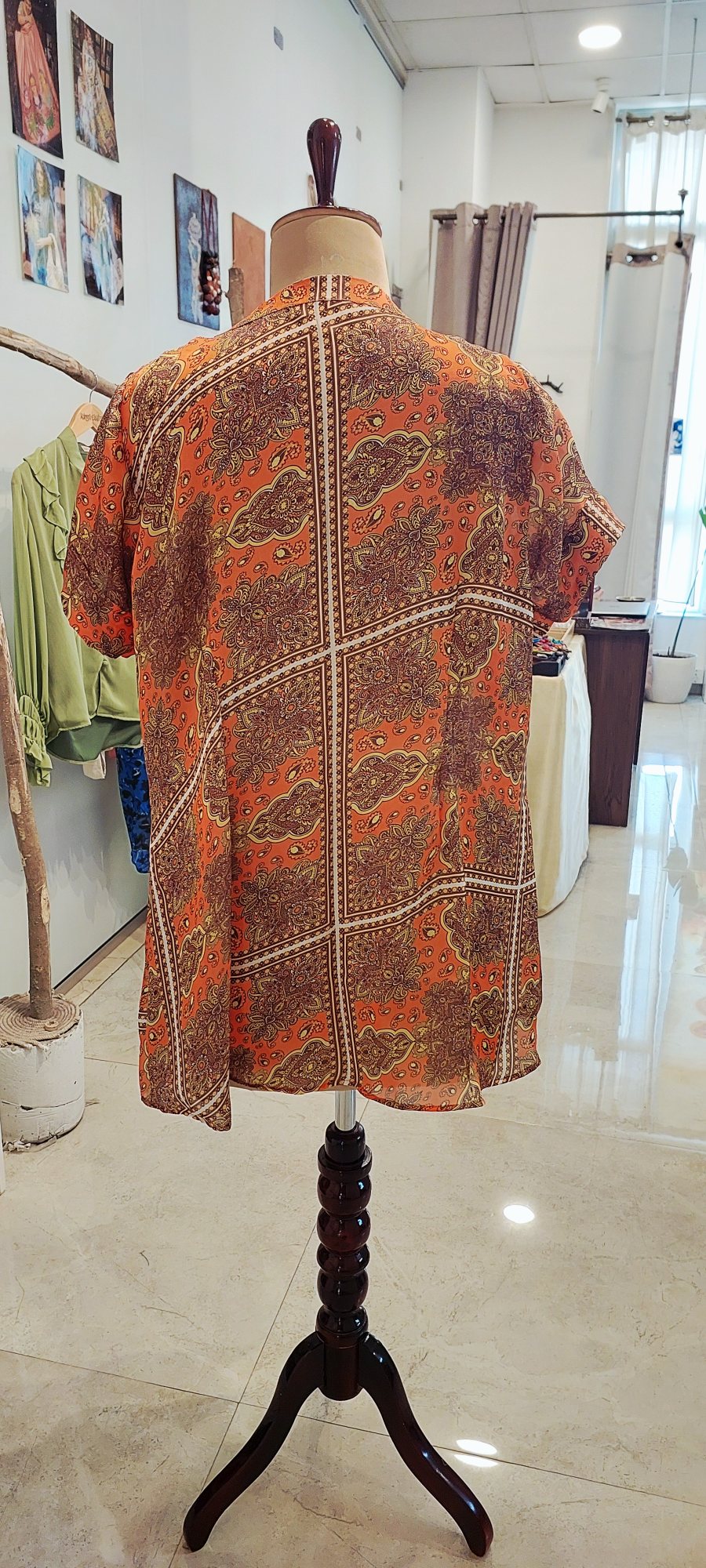 Rust Orange Aztec Shirt