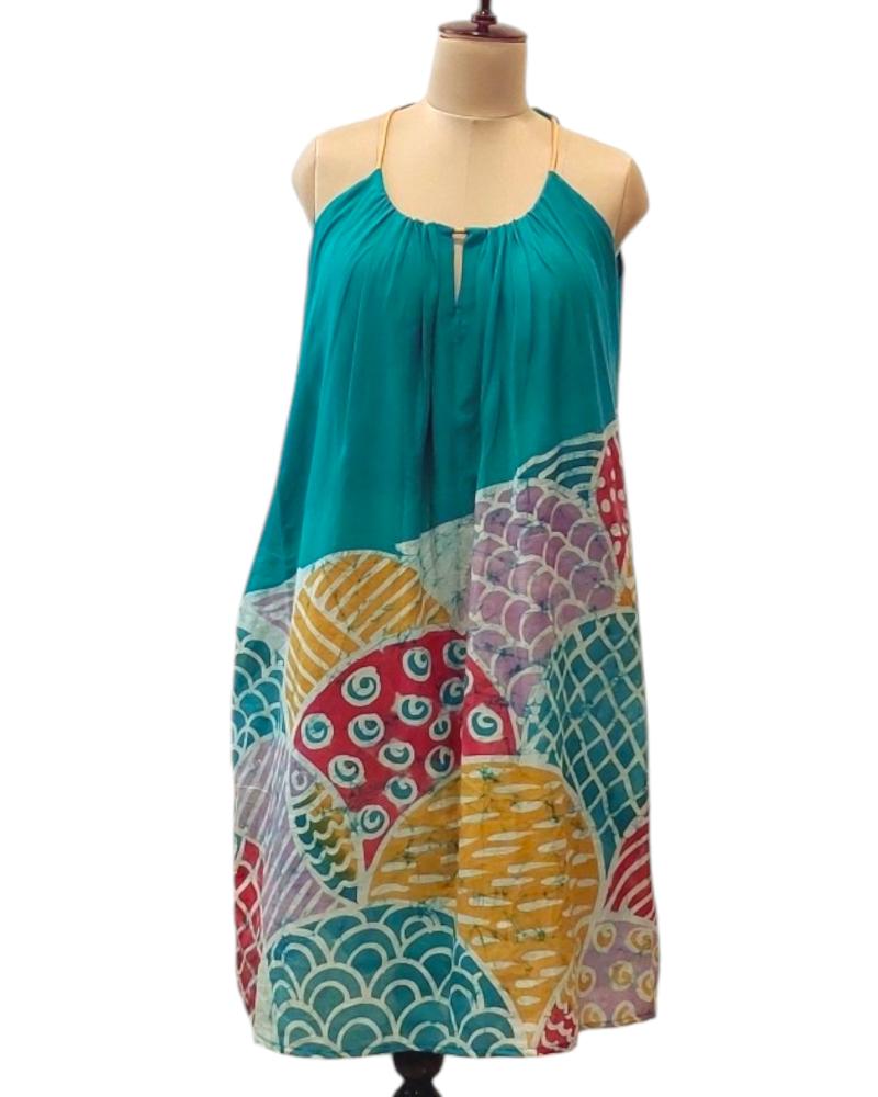 batik dresses for women,Summer dress, Sun Dress, Batik Dress, Turquoise Dress, Spaghetti Maxi dress, Spaghetti strap Batik Dress, Batik painted dress, Pure cotton batik dress, Summer Maxi Dresses, Dress for women, Cotton lace Dress, Spring Dress,  Adjustable strap dress, Ranga Chakra, Custom fit dress, Casual summer dresses, Handpainted Dress, Wax Batik dress, Sea life Dress, wax Batik Painting dress