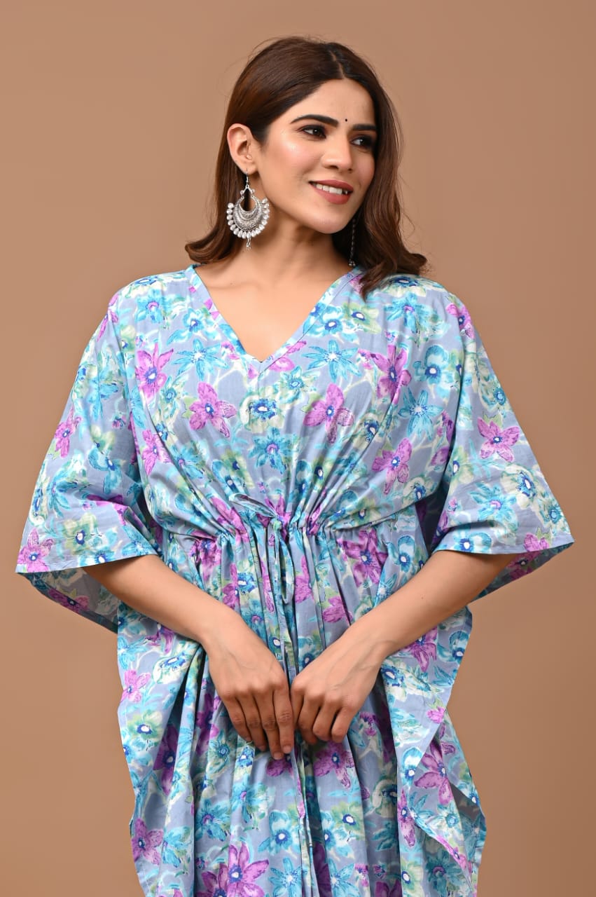 Blue Mul cotton Kaftan