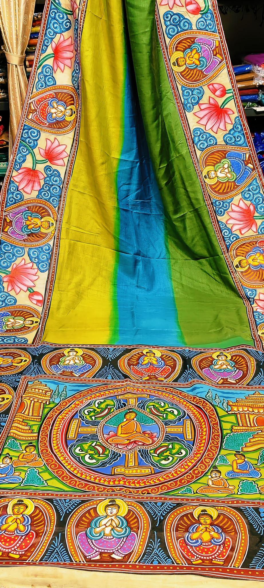 Concept sarees, painted sarees, hand painting sarees, painting sarees online, hand painted floral sarees, painting saree, floral hand painted saree, painted saree, designer hand painted sarees, hand painted sarees india, hand painted silk sarees