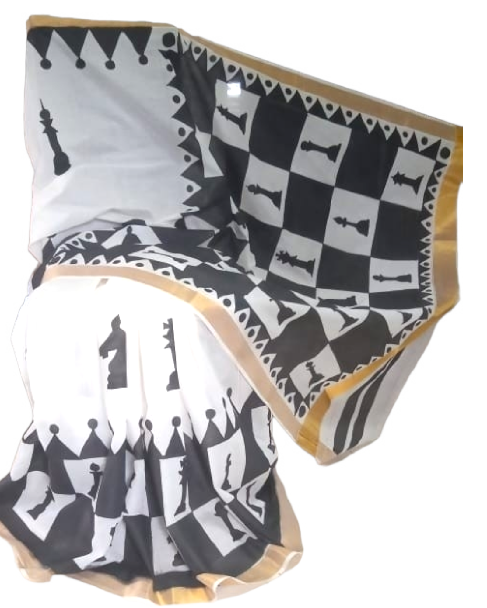 chess print saree, quirky print saree, hand painted pichwai sarees