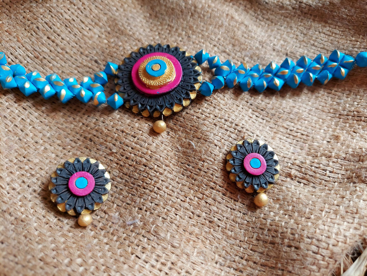 Terracotta choker Necklace