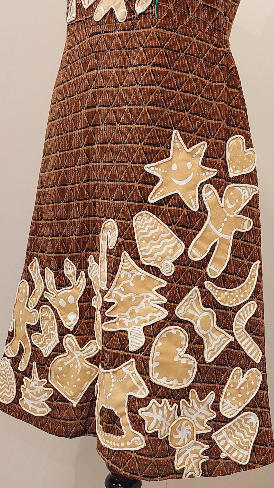 Christmas Gingerbread Man Dress Women Christmas Sleeveless Outfit