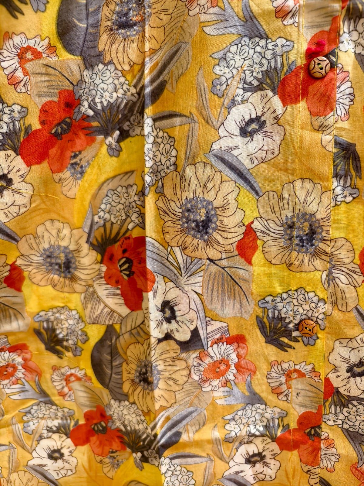 Collar neck kurti yellow