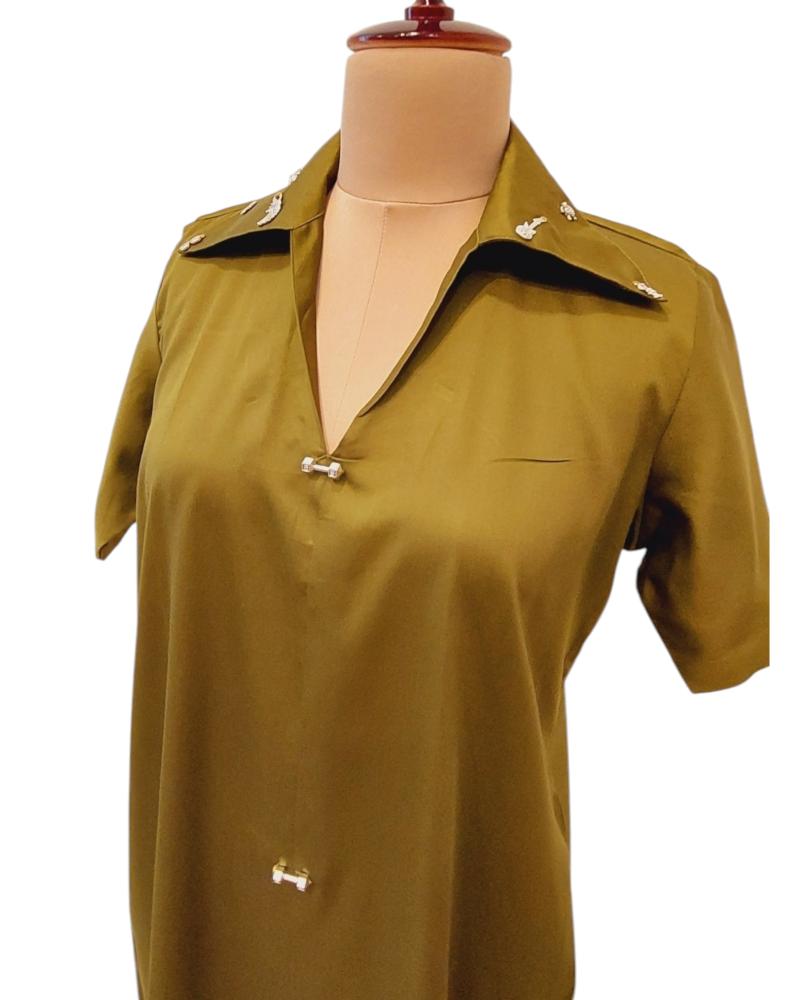 Dumbbell Dress, Summer Shirt Dress, Fitness Inspired dress ,cute mini dumbbells, Olive Green Dress, Embellishment Dress, Charm dress, Effortless dress, Cotton dress, women Summer dress, Sun dress