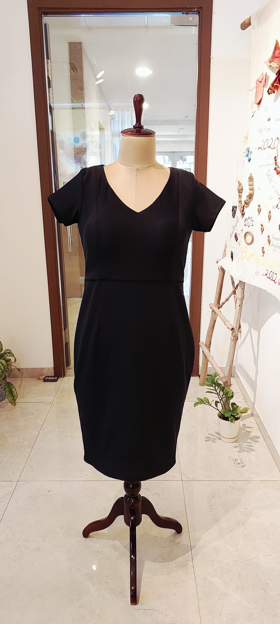 The 24/7 Power Dress | Ultra-Stretch Tailored Formal Black Sheath Dress