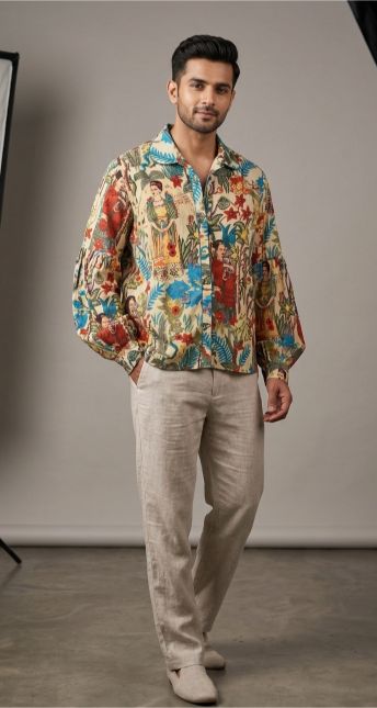The Frida Statement Shirt | Men's Art deco shirt