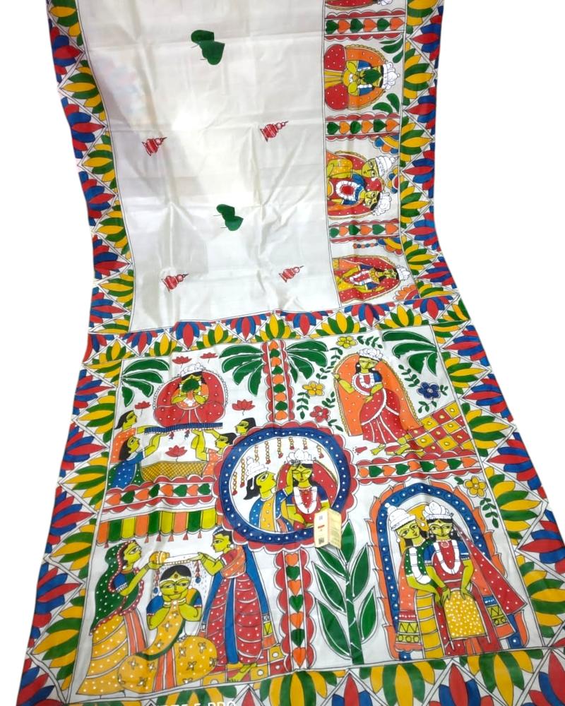 Gaye Holud Saree, painted sarees, hand painting sarees, painting sarees online, hand painted floral sarees, painting saree, floral hand painted saree, painted saree, designer hand painted sarees, hand painted sarees india, hand painted silk sarees