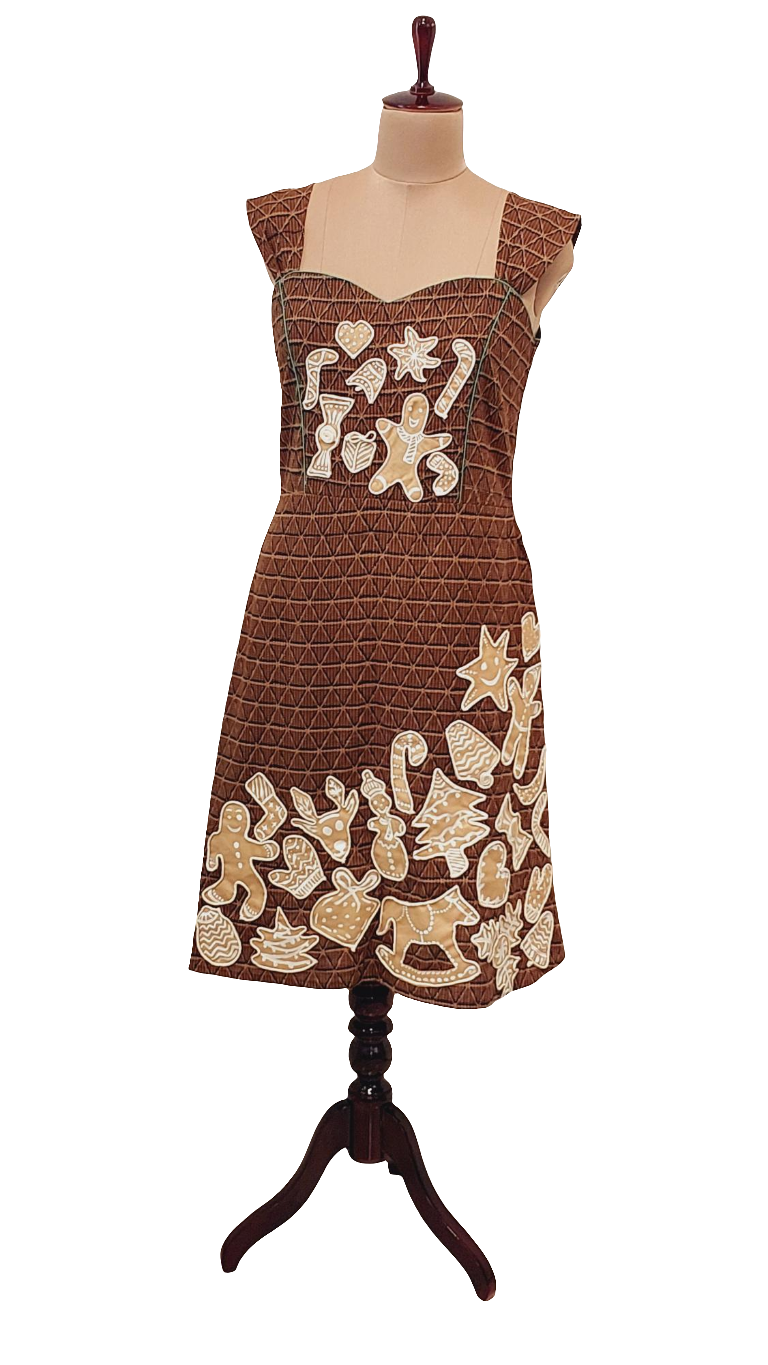 Christmas Gingerbread Man Dress Women Christmas Sleeveless Outfit