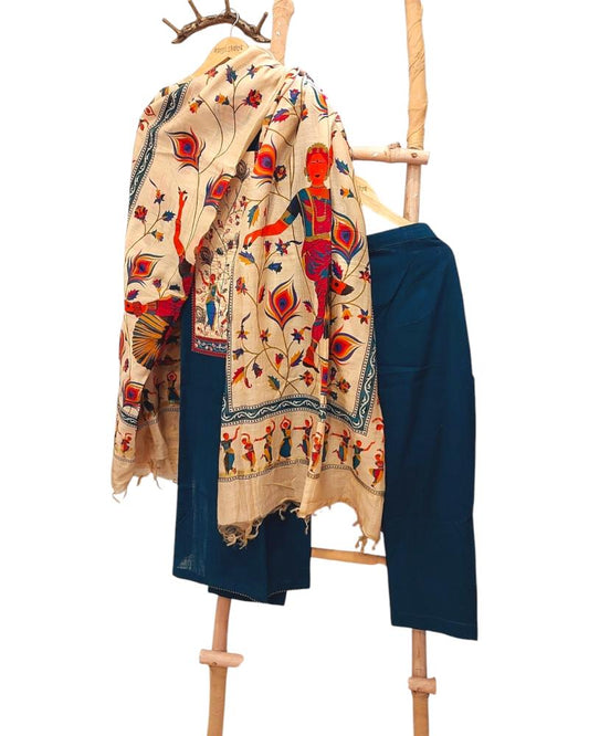 Hand painted natraj suit, Natarajasana