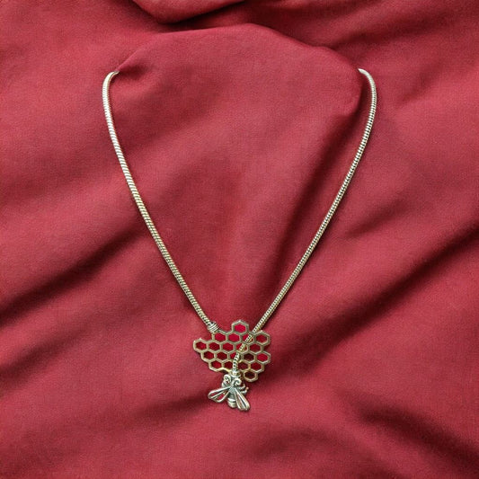 Honeycomb bee Necklace