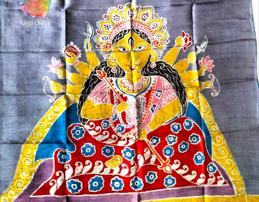 Durga Batik pure Silk saree