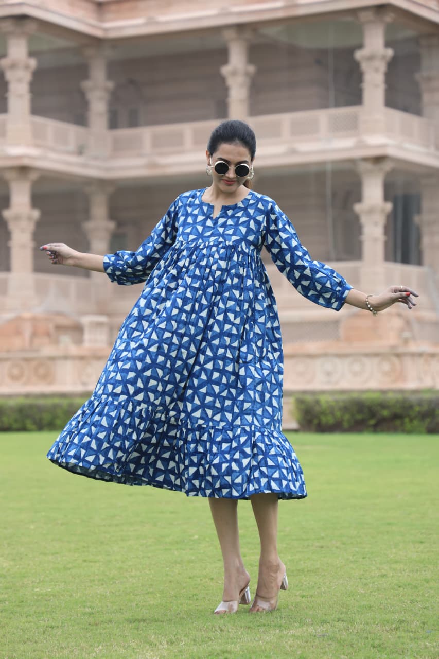 Quirky Summer Dress with shield prints