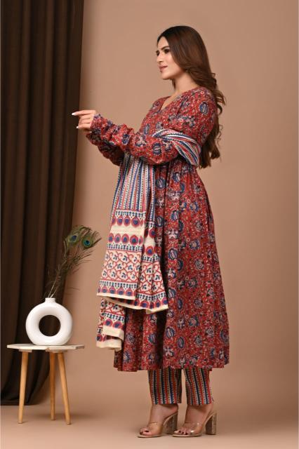 Maroon Anarkali Suit