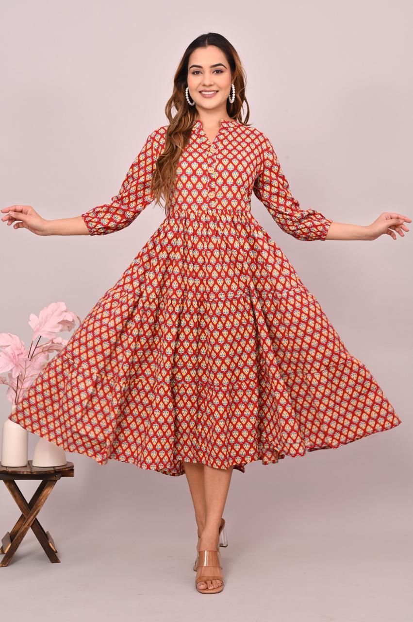 Mul cotton midi dress