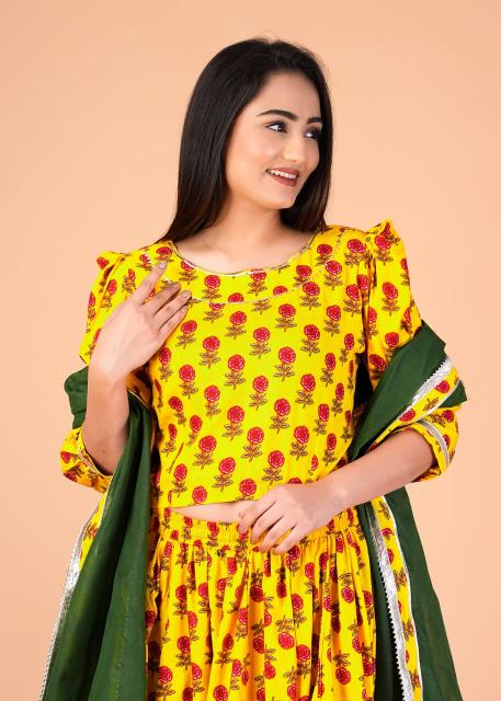 Neon cotton Lehenga