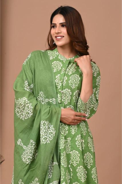 Olive Green Anarkali Suits