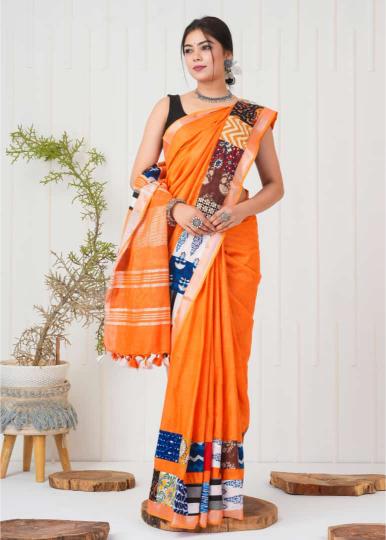 quirky print sarees, quirky sarees