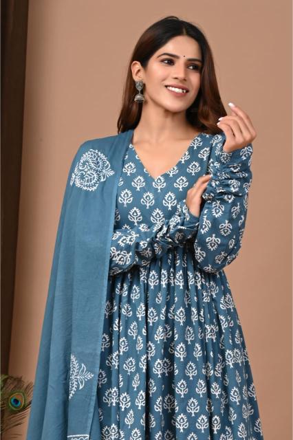 Pastel Blue Anarkali Suit