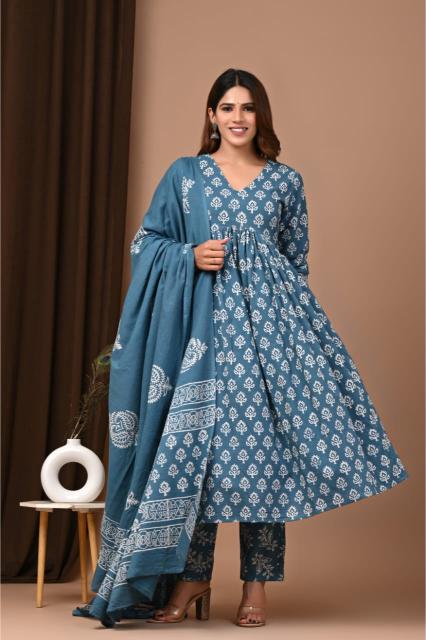 Pastel Blue Anarkali Suit