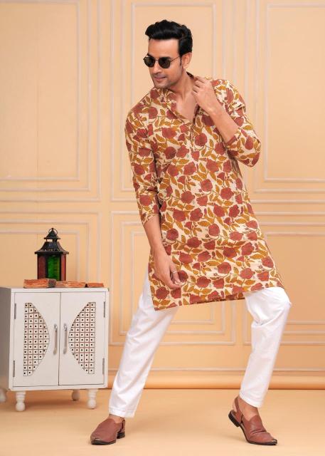 Pichwai Mens kurta, pichwai painting kurta for men, pichwai kurta for men