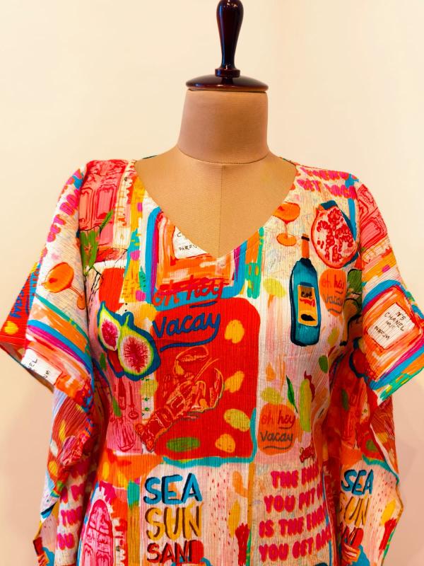 Vaccay wear Chiffon Kaftan Capsule Travel Effortless Dress