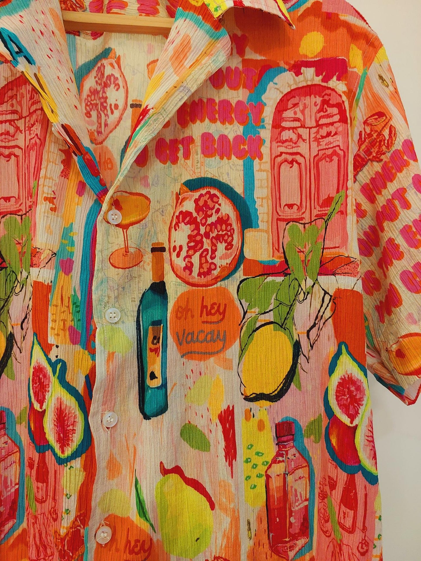 Resort Wear Shirt, Tropical Shirts, vacay shirts, beach wear shirt, sea sun shirt, Funky men's Shirt, chiffon shirts, illustrations shirt, doodle shirts, Unique Print shirts