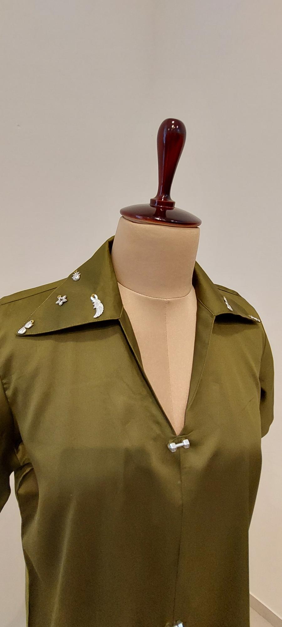 Dumbbell Dress, Summer Shirt Dress, Fitness Inspired dress ,cute mini dumbbells, Olive Green Dress, Embellishment Dress, Charm dress, Effortless dress, Cotton dress, women Summer dress, Sun dress