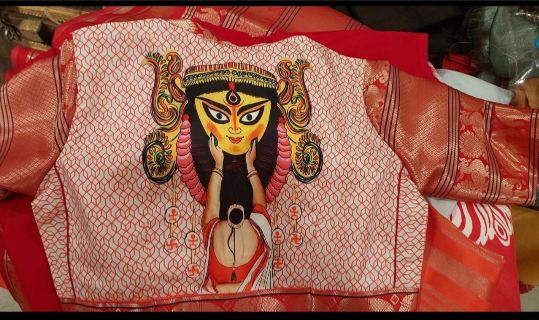 Durga Blouse Sindur khela