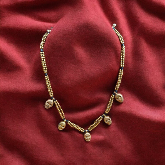 Skull bead necklace