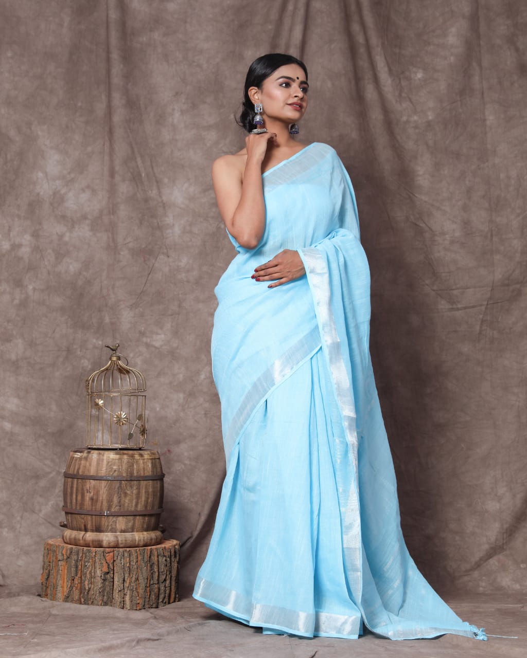 Pastel Blue Saree