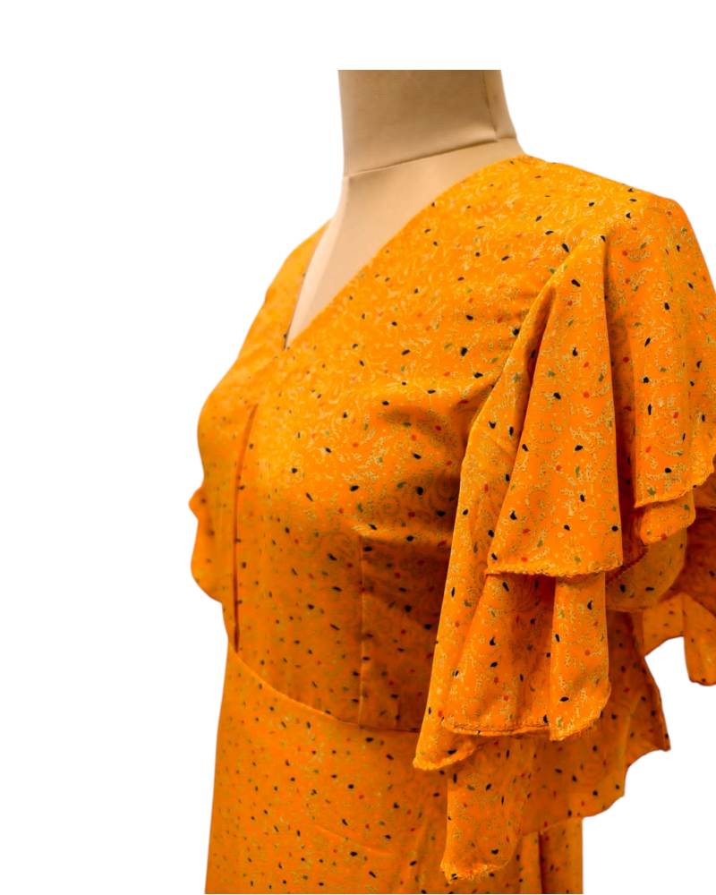 Sunshine Yellow Floral Short Tunic