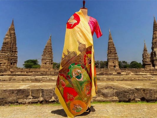 hand painted pichwai sarees, Quirky Saree