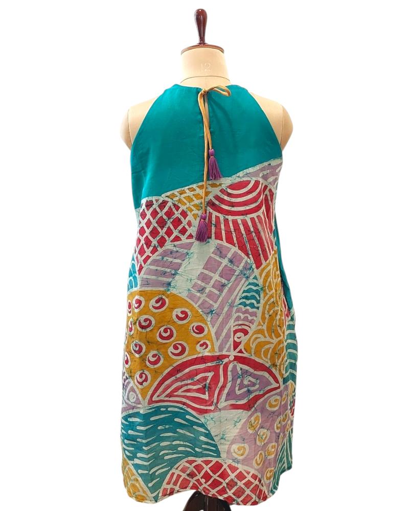 Summer dress, Sun Dress, Batik Dress, Turquoise Dress, Spaghetti Maxi dress, Spaghetti strap Batik Dress, Batik painted dress, Pure cotton batik dress, Summer Maxi Dresses, Dress for women, Cotton lace Dress, Spring Dress,  Adjustable strap dress, Ranga Chakra, Custom fit dress, Casual summer dresses, Handpainted Dress, Wax Batik dress, Sea life Dress, wax Batik Painting dress