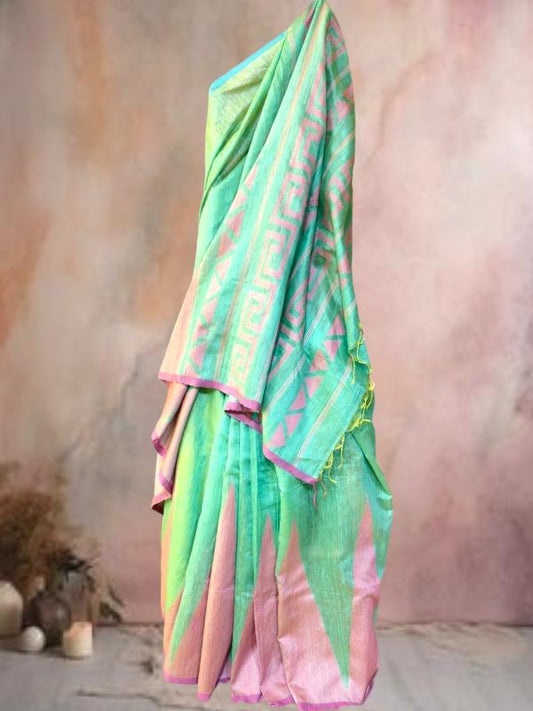 Handpainted sarees, matka tussar silk sarees