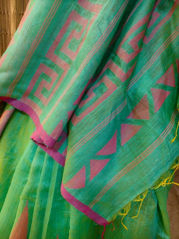 Handpainted sarees, matka tussar silk sarees