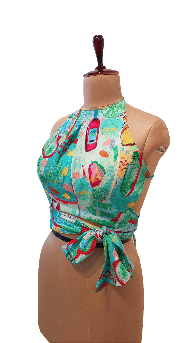 Beach wear top, women's designer blouse, designer readymade blouse