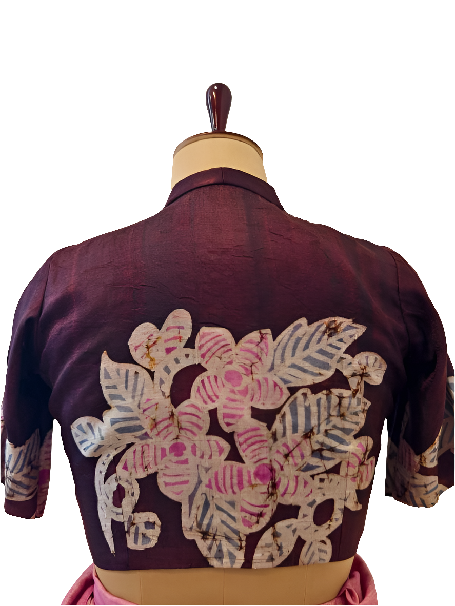 Handpainted batik Blouse, women's designer blouse, designer readymade blouse